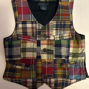 Ralph Lauren Multicolor Plaid Vest
